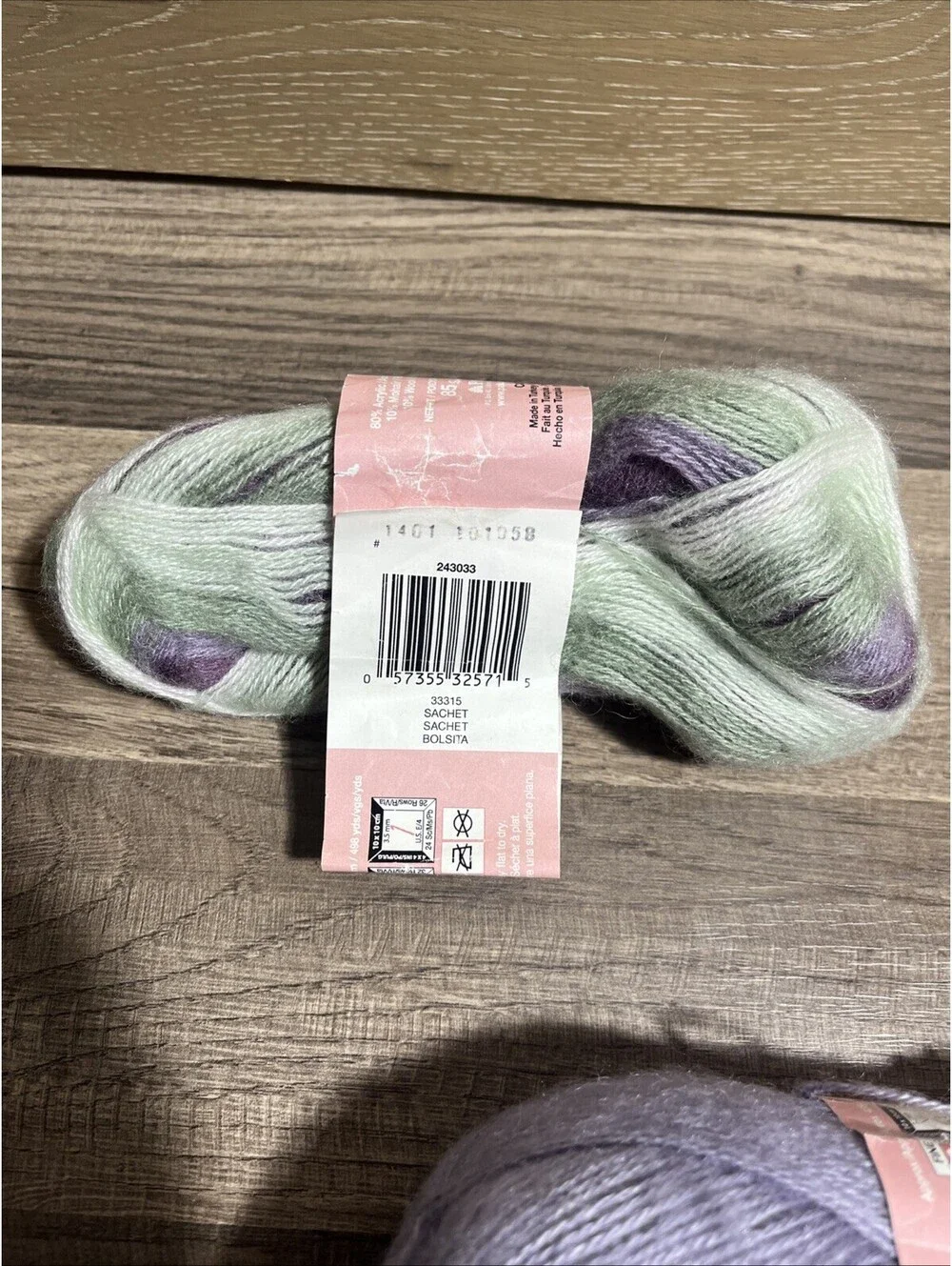 4+ Skeins Patons Lace Acrylic Yarn Plum Lavender Purple Grey